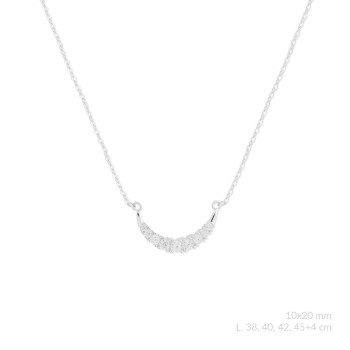 Silver necklace with cubic...
