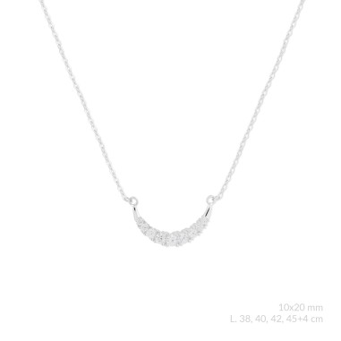 Silver necklace with cubic zirconium