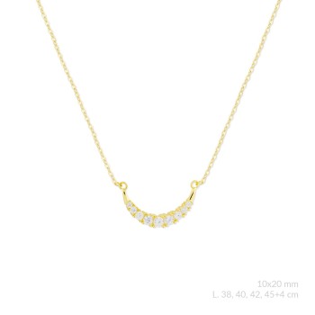 Silver necklace with cubic...