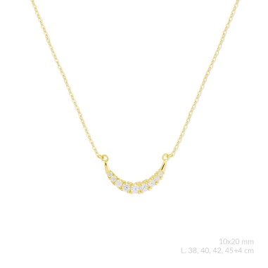 Gargantilha em Prata Esterlina com zircônia