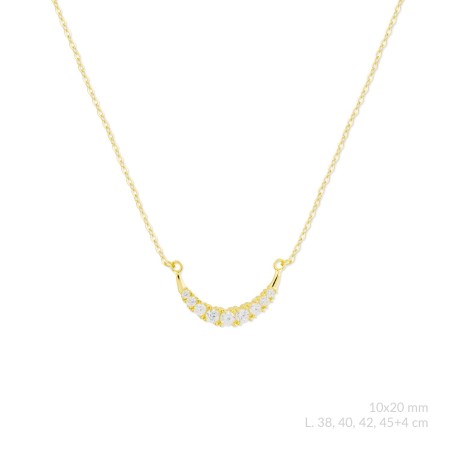 Silver necklace with cubic zirconium