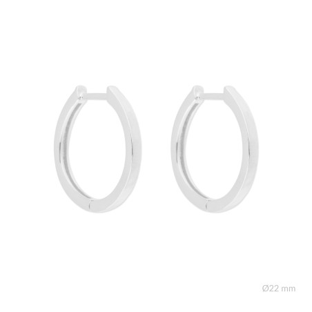 Boucles d'oreilles en Argent | Ø22mm