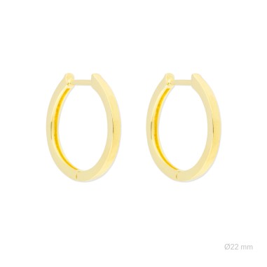 Boucles d'oreilles en Argent | Ø22mm