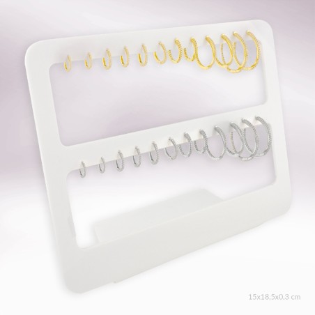 Présentoir - 12 paires de boucles d'oreilles