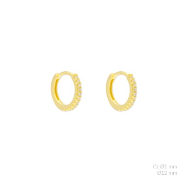 Silver earrings | Ø12mm