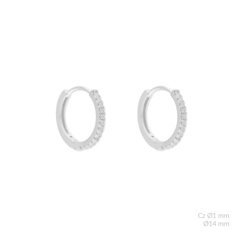 Silver earrings | Ø14mm
