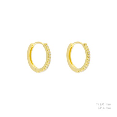 Silver earrings | Ø14mm