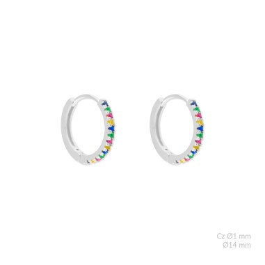 Boucles d'oreilles en Argent | Ø14mm
