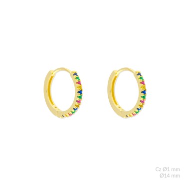 Silver earrings | Ø14mm