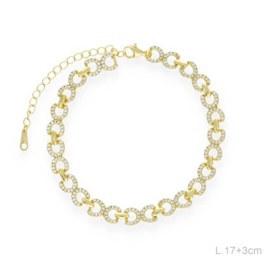 Pulsera Dorada Eslabones Circ