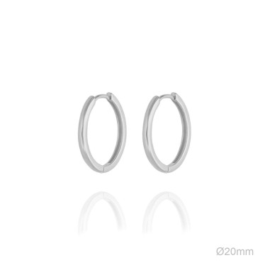 Boucles d'oreilles Argent lisse