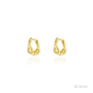 Pendientes Aro Dorado Liso12mm