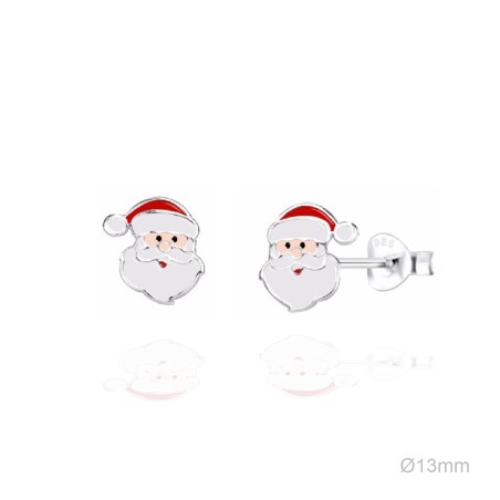Pendientes Presión Papá Noel Esmalte