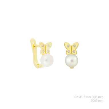 Boucles d'oreilles en Argent avec oxyde de zirconium