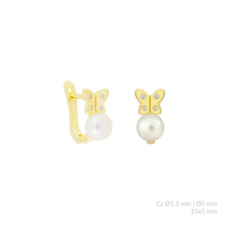 Pendientes de Plata de Ley con circonitas