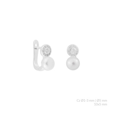 Boucles d'oreilles en Argent avec oxyde de zirconium