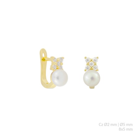 Silver earrings with cubic zirconium