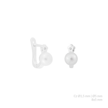 Boucles d'oreilles en Argent avec oxyde de zirconium