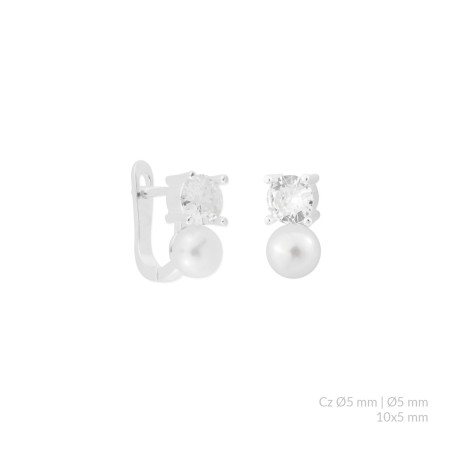 Boucles d'oreilles en Argent avec oxyde de zirconium