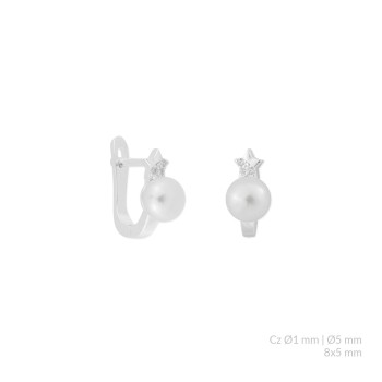 Silver earrings with cubic...