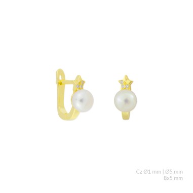 Boucles d'oreilles en Argent avec oxyde de zirconium