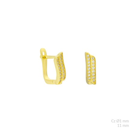 Pendientes de Plata de Ley con circonitas