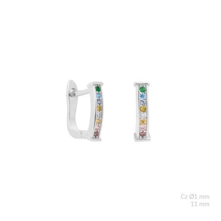 Silver earrings with cubic zirconium