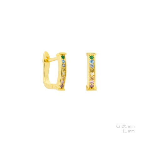 Boucles d'oreilles en Argent avec oxyde de zirconium