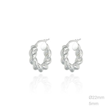 Boucles d'oreilles Argent lisse