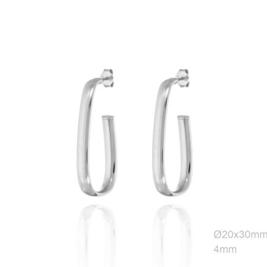 Boucles d'oreilles Argent lisse