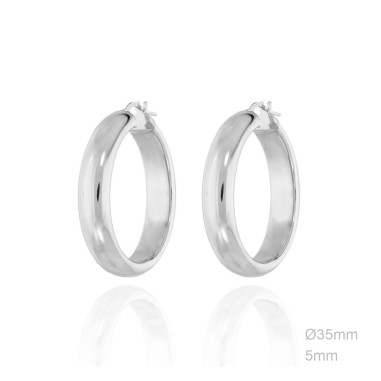 Boucles d'oreilles Argent lisse