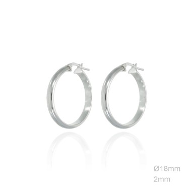 Boucles d'oreilles Argent lisse