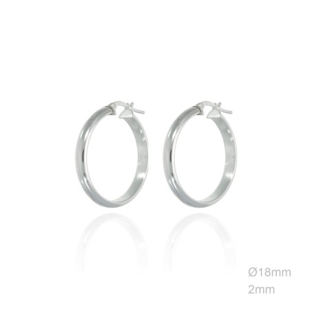 Boucles d'oreilles Argent lisse