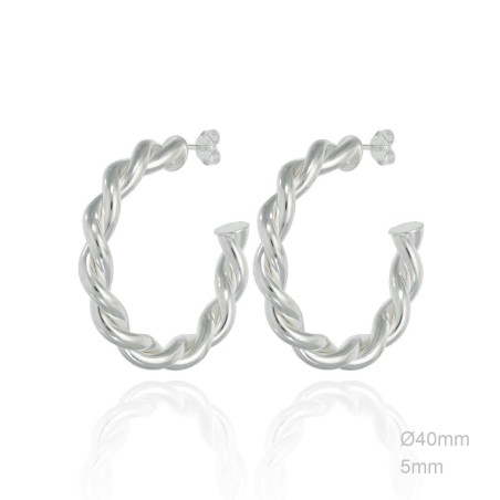 Boucles d'oreilles Argent lisse