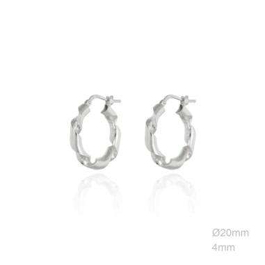 Boucles d'oreilles Argent lisse