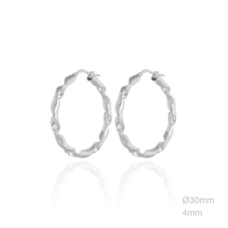 Boucles d'oreilles Argent lisse