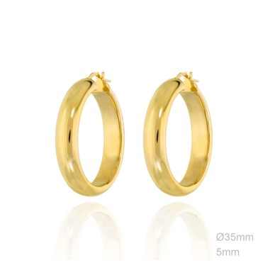 Boucles d'oreilles Argent lisse