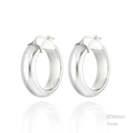 Boucles d'oreilles Argent lisse