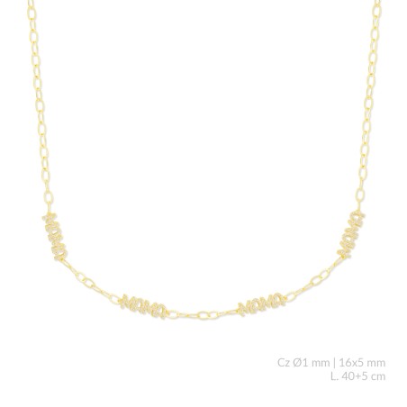 Gargantilha em Prata Esterlina com zircônia