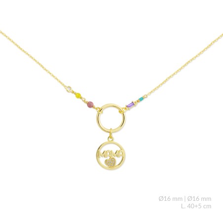 Silver necklace with cubic zirconium