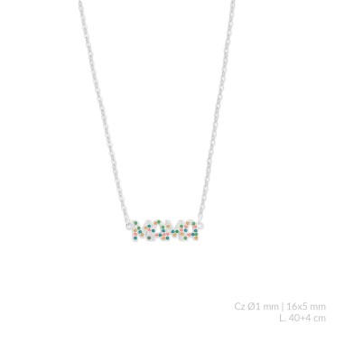 Sautoir en Argent avec oxyde de zirconium