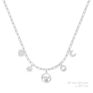 Sautoir en Argent avec oxyde de zirconium