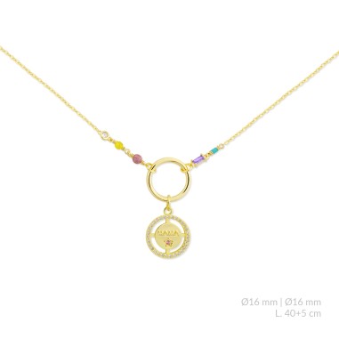 Silver necklace with cubic zirconium