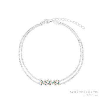 Pulseira de Prata Esterlina...