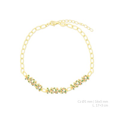 Bracelet en Argent avec oxyde de zirconium