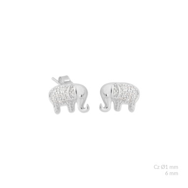 Boucles d'oreilles en Argent avec oxyde de zirconium