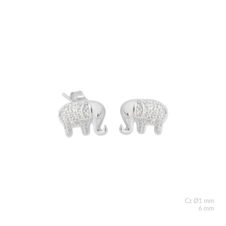 Boucles d'oreilles en Argent avec oxyde de zirconium