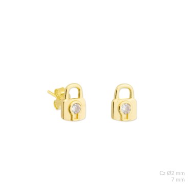 Boucles d'oreilles en Argent avec oxyde de zirconium