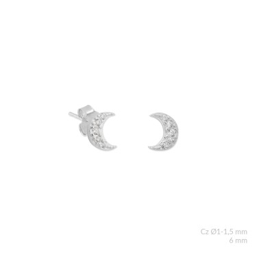 Silver earrings with cubic zirconium