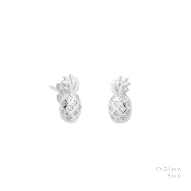 Silver earrings with cubic zirconium